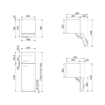 Smeg FAB30RCR5UK 294公升 50年代復刻雙門雪櫃 (奶油白色)
